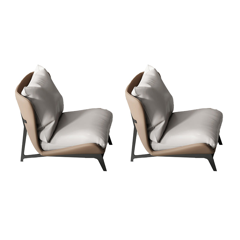 Contemporary Style 26.77" Wide Pillow Back Armless Lounge Chair