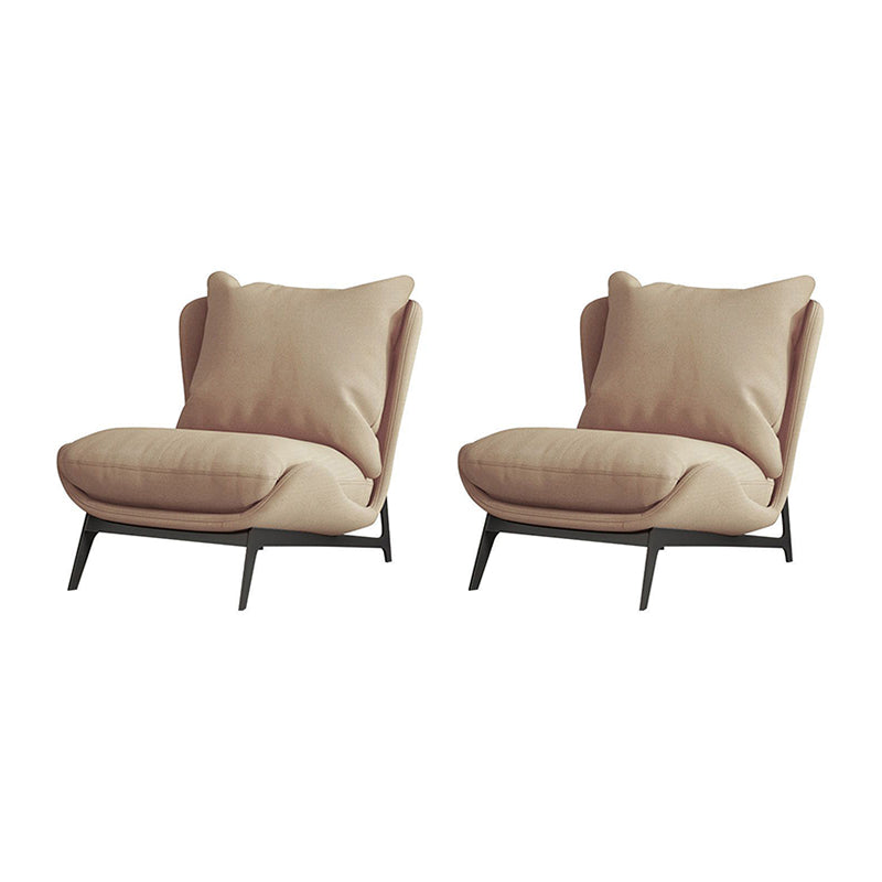 Contemporary Style 26.77" Wide Pillow Back Armless Lounge Chair