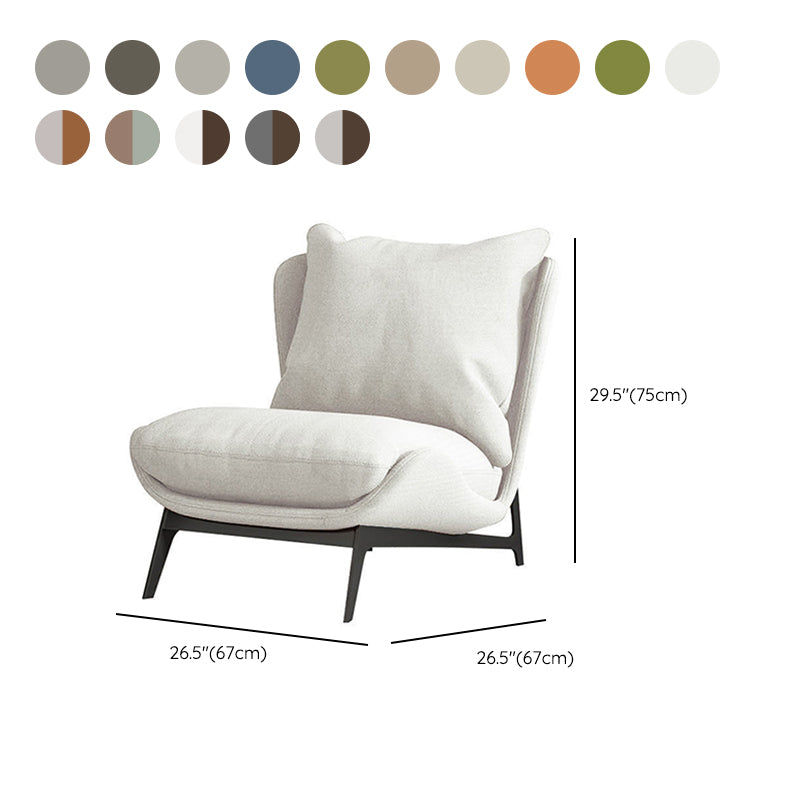 Contemporary Style 26.77" Wide Pillow Back Armless Lounge Chair