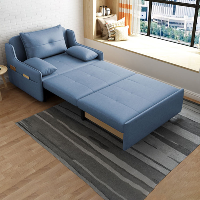 33" Wide Scandinavian Sleeper Sofa Futon Blue Storage Sleeper Sofa Clearhalo 'furn' 'furn_futons' 'Furniture' 'Futons & Daybeds' 'Futons' 'Living Room Furniture' 7135656