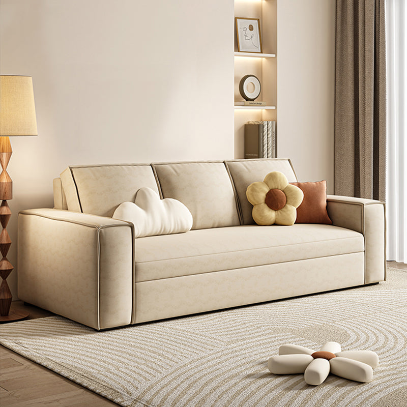 Contemporary Foldable Futon Sleeper White Futon and Mattress Clearhalo 'furn' 'furn_futons' 'Furniture' 'Futons & Daybeds' 'Futons' 'Living Room Furniture' 7135721