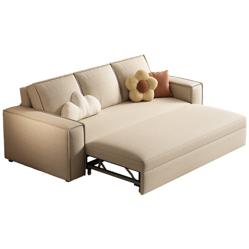 Contemporary Foldable Futon Sleeper White Futon and Mattress Clearhalo 'furn' 'furn_futons' 'Furniture' 'Futons & Daybeds' 'Futons' 'Living Room Furniture' 7135722