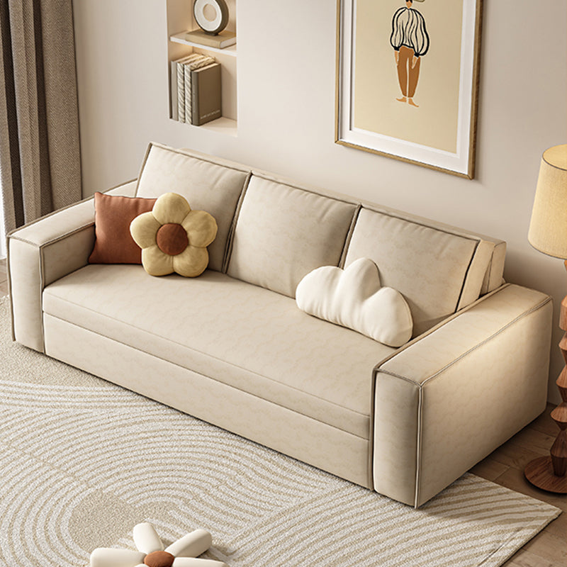 Contemporary Foldable Futon Sleeper White Futon and Mattress Clearhalo 'furn' 'furn_futons' 'Furniture' 'Futons & Daybeds' 'Futons' 'Living Room Furniture' 7135732