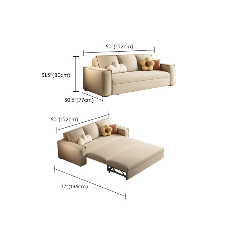 Contemporary Foldable Futon Sleeper White Futon and Mattress Clearhalo 'furn' 'furn_futons' 'Furniture' 'Futons & Daybeds' 'Futons' 'Living Room Furniture' 7135734