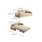 Contemporary Foldable Futon Sleeper White Futon and Mattress Clearhalo 'furn' 'furn_futons' 'Furniture' 'Futons & Daybeds' 'Futons' 'Living Room Furniture' 7135735
