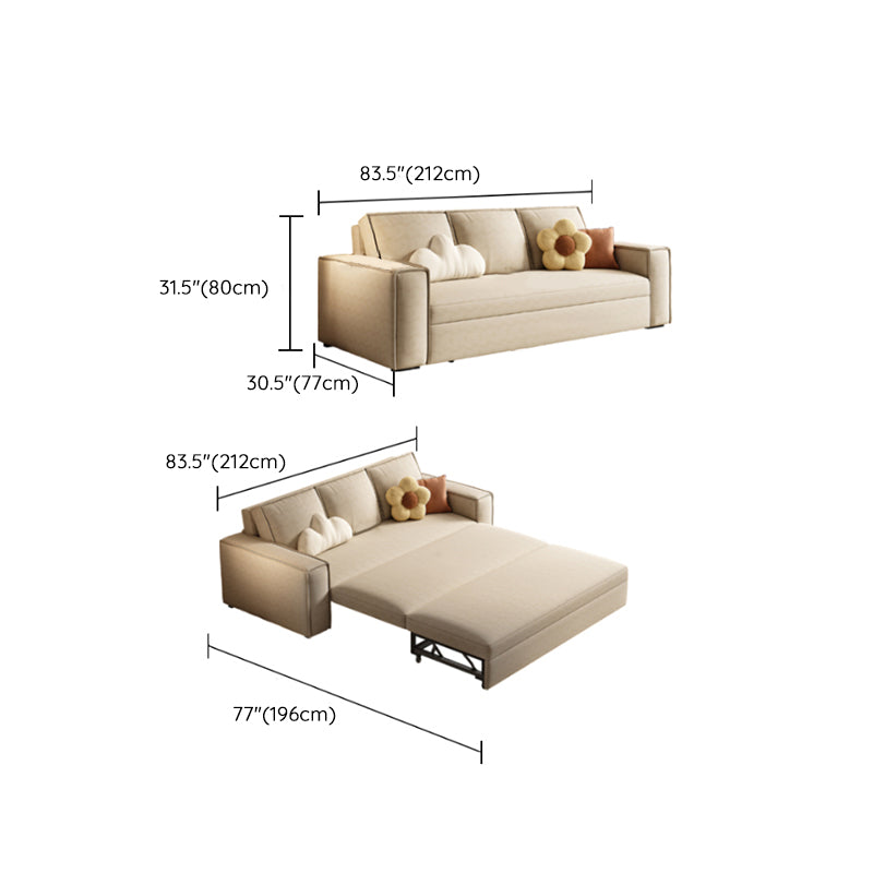 Contemporary Foldable Futon Sleeper White Futon and Mattress Clearhalo 'furn' 'furn_futons' 'Furniture' 'Futons & Daybeds' 'Futons' 'Living Room Furniture' 7135736