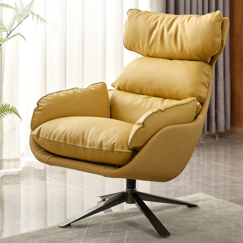 Contemporary Solid Color Arm Chair 4-Star Base Flared Arms Chair Clearhalo 'Accent Chairs' 'accent_chairs' 'Chairs & Seating' 'furn' 'furn_accent_chairs' 'Furniture' 'Living Room Furniture' 7135766
