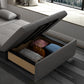 33" Wide Scandinavian Sleeper Sofa Futon Foldable Sleeper Sofa