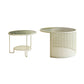 Round GlassCoffee Table Tropical No Distressing Coffee Table Set with Shelf Clearhalo 'Coffee & Accent Tables' 'Coffee Tables' 'coffee_tables' 'furn' 'furn_coffee_tables' 'Furniture' 'Living Room Furniture' 7135908