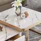 Frame Slate Coffee Table Glam Nesting Coffee Table Set with Drawer Clearhalo 'Coffee & Accent Tables' 'Coffee Tables' 'coffee_tables' 'furn' 'furn_coffee_tables' 'Furniture' 'Living Room Furniture' 7135987