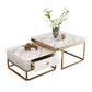 Frame Slate Coffee Table Glam Nesting Coffee Table Set with Drawer Clearhalo 'Coffee & Accent Tables' 'Coffee Tables' 'coffee_tables' 'furn' 'furn_coffee_tables' 'Furniture' 'Living Room Furniture' 7135989