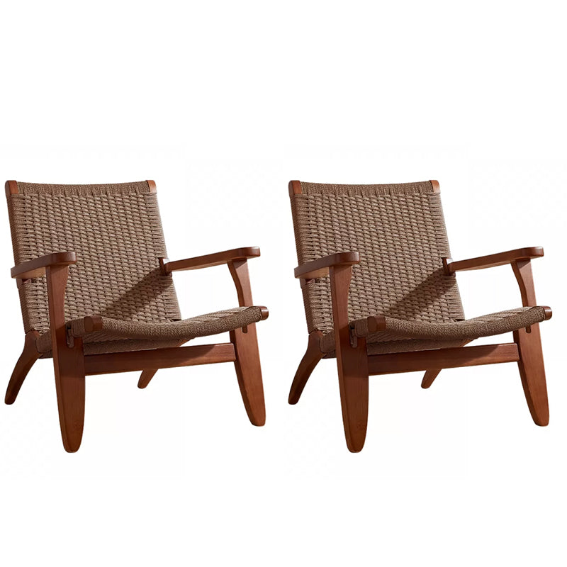 Sillón de acento de madera escandinava marco de madera sólida acento