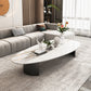 2 Legs Single Coffee Table Slate Oval Coffee Table with Storage