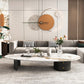 2 Legs Single Coffee Table Slate Oval Coffee Table with Storage