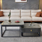 Slate Coffee Table Glam Frame Nesting Coffee Table Set with Drawer Clearhalo 'Coffee & Accent Tables' 'Coffee Tables' 'coffee_tables' 'furn' 'furn_coffee_tables' 'Furniture' 'Living Room Furniture' 7136044