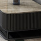 Slate Coffee Table Glam Frame Nesting Coffee Table Set with Drawer Clearhalo 'Coffee & Accent Tables' 'Coffee Tables' 'coffee_tables' 'furn' 'furn_coffee_tables' 'Furniture' 'Living Room Furniture' 7136048