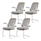 Modern Office Chair No Wheels Removable Arms Upholstered No Distressing Desk Chair
