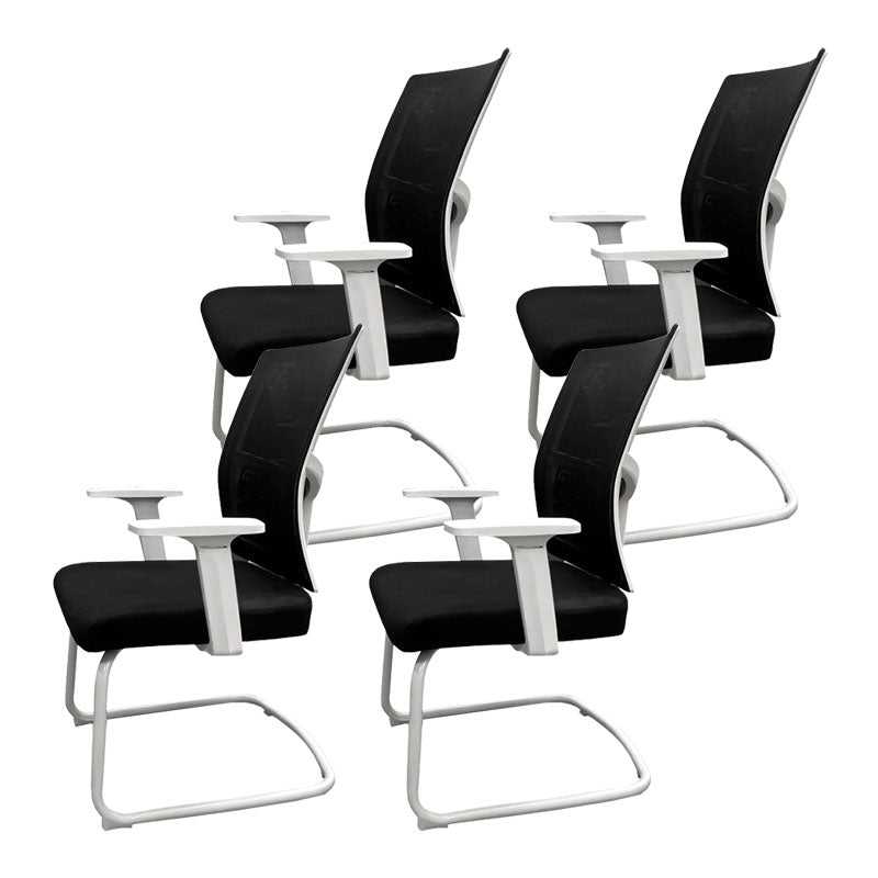 モダンな固定武器室の椅子は車輪なし布張りの苦痛な机の椅子を装飾しません