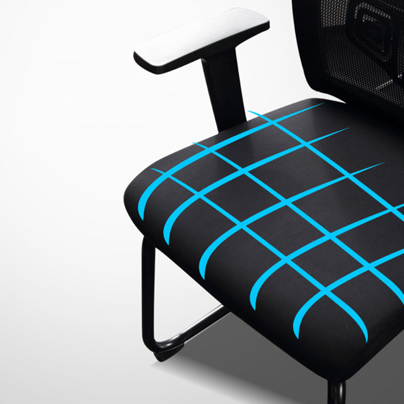 モダンな固定武器室の椅子は車輪なし布張りの苦痛な机の椅子を装飾しません