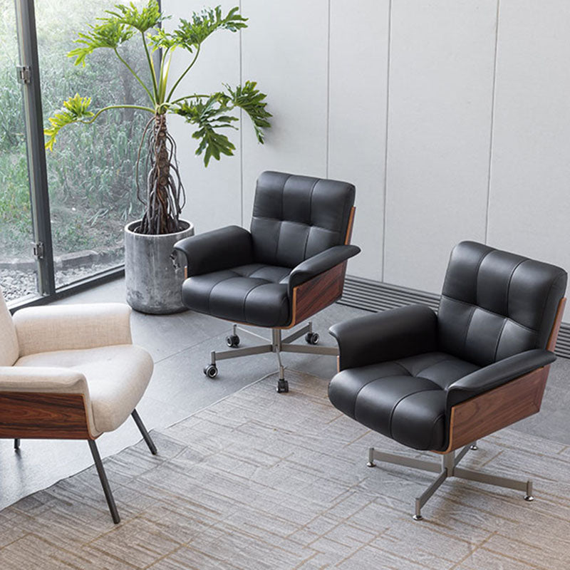 Modern Desk Chair Fixed Arms Upholstered No Distressing Office Chair Clearhalo 'furn' 'furn_office_chair' 'Furniture' 'Office Chairs' 'Office Furniture' 'office_chair' 7136653