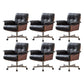 Modern Desk Chair Fixed Arms Upholstered No Distressing Office Chair 6 Piece Set Casters Included Clearhalo 'furn' 'furn_office_chair' 'Furniture' 'Office Chairs' 'Office Furniture' 'office_chair' 7136654