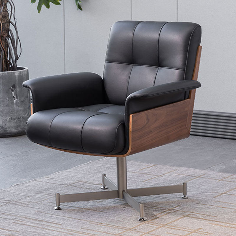 Modern Desk Chair Fixed Arms Upholstered No Distressing Office Chair 1 Piece Casters Not Included Clearhalo 'furn' 'furn_office_chair' 'Furniture' 'Office Chairs' 'Office Furniture' 'office_chair' 7136658