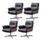 Modern Desk Chair Fixed Arms Upholstered No Distressing Office Chair 4 Piece Set Casters Not Included Clearhalo 'furn' 'furn_office_chair' 'Furniture' 'Office Chairs' 'Office Furniture' 'office_chair' 7136663
