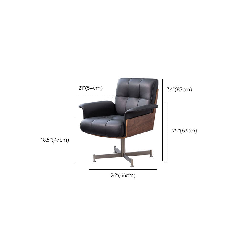 Modern Desk Chair Fixed Arms Upholstered No Distressing Office Chair Clearhalo 'furn' 'furn_office_chair' 'Furniture' 'Office Chairs' 'Office Furniture' 'office_chair' 7136669