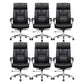 Contemporary Leather Managers Chair Padded Arms Desk Chair for Office