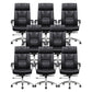 Contemporary Leather Managers Chair Padded Arms Desk Chair for Office