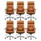 Contemporary Leather Managers Chair Padded Arms Desk Chair for Office