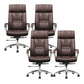 Contemporary Leather Managers Chair Padded Arms Desk Chair for Office