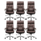 Contemporary Leather Managers Chair Padded Arms Desk Chair for Office