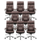 Contemporary Leather Managers Chair Padded Arms Desk Chair for Office