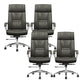 Contemporary Leather Managers Chair Padded Arms Desk Chair for Office