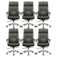 Contemporary Leather Managers Chair Padded Arms Desk Chair for Office