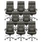Contemporary Leather Managers Chair Padded Arms Desk Chair for Office