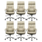 Contemporary Leather Managers Chair Padded Arms Desk Chair for Office