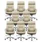Contemporary Leather Managers Chair Padded Arms Desk Chair for Office