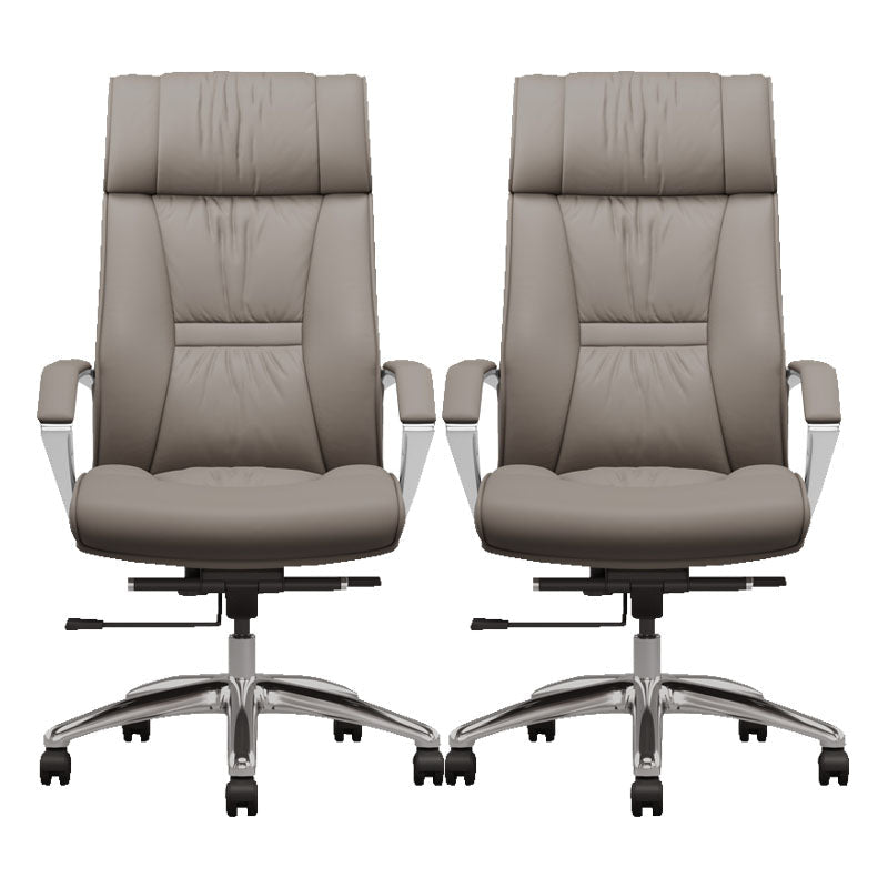 Contemporary Leather Managers Chair Padded Arms Desk Chair for Office