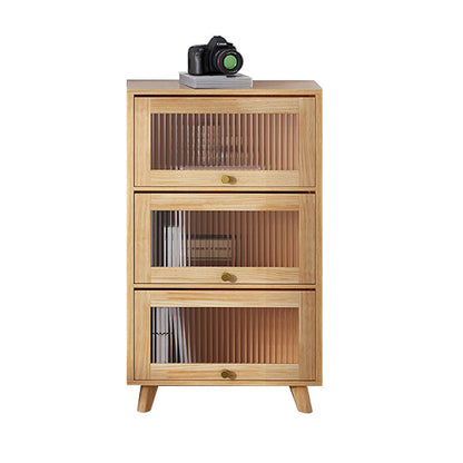 Contemporary Wood Closed Back Bookcase Standard Bookshelf with Shelves