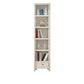 Wooden Standard Bookshelf Contemporary Closed Back Bookcase with Drawers