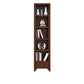 Wooden Standard Bookshelf Contemporary Closed Back Bookcase with Drawers