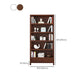 Wooden Standard Bookshelf Contemporary Closed Back Bookcase with Drawers