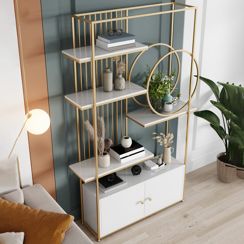 Glam Metal Shelf BOOKCAST Open Back Bookshelf voor studieruimte