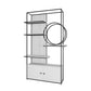 Glam Metal Shelf BOOKCAST Open Back Bookshelf voor studieruimte