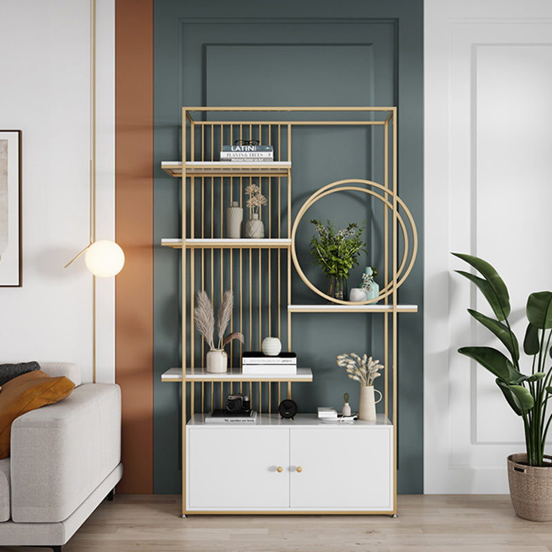 Glam Metal Shelf BOOKCAST Open Back Bookshelf voor studieruimte