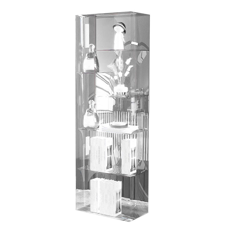 Modern gesloten achterste standaard boekenplank Acryl -boekenkast met planken voor studieruimte