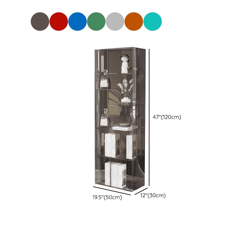 Modern gesloten achterste standaard boekenplank Acryl -boekenkast met planken voor studieruimte