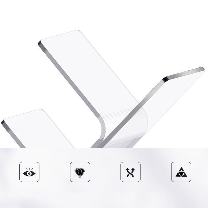 Modern Open Back Standard Bookshelf Acrylic Bookcase with Shelves for Study Room Clearhalo 'Bookcases' 'furn' 'furn_bookcases' 'Furniture' 'Office Furniture' 7139039